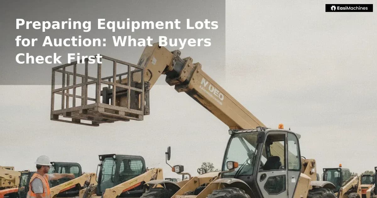 Incomplete lot listings are the leading cause of buyer hesitation and no-show bids at equipment auctions. This playbook co...