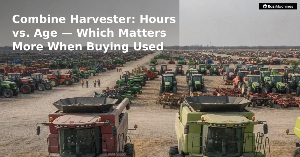 Hours on the meter and model year both tell part of the story on a used combine — but neither tells the whole story. Here ...