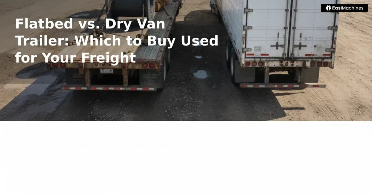 Buying the wrong trailer type locks you into freight that doesn't fit your lanes or your rates. Here's how to match flatbe...