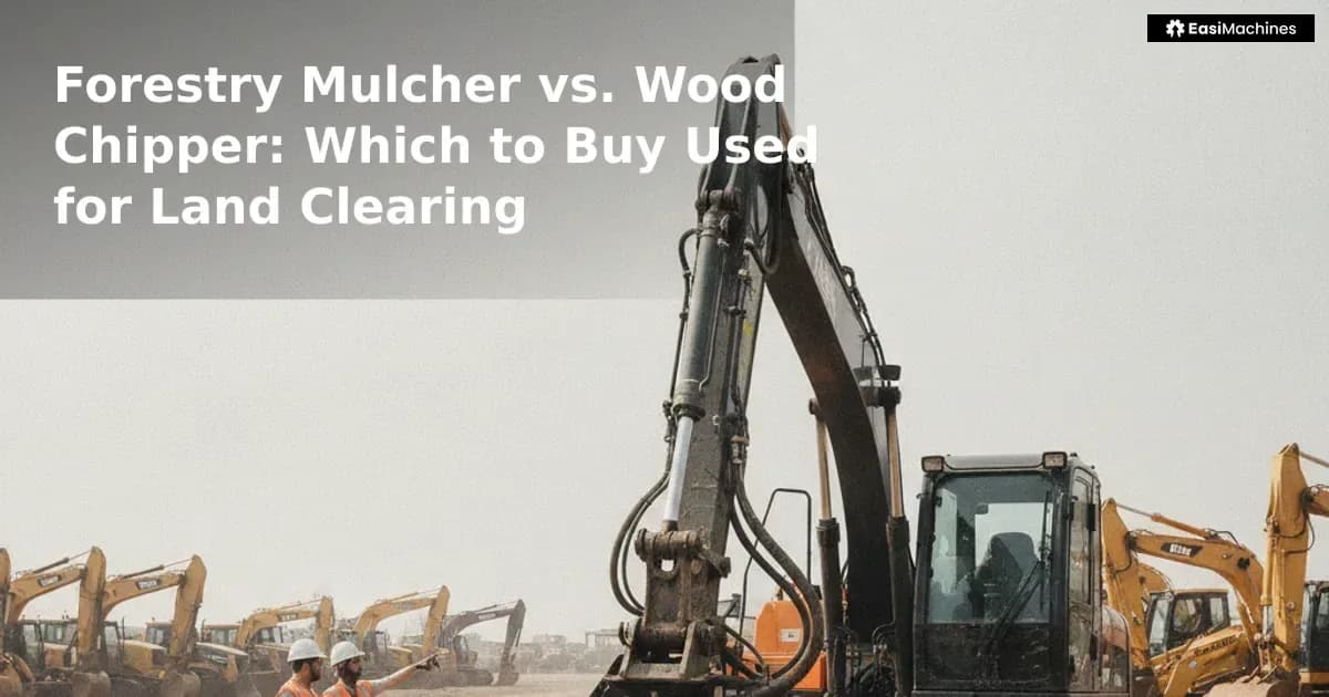A forestry mulcher and a wood chipper both process vegetation, but they suit fundamentally different jobs. Buy the wrong o...