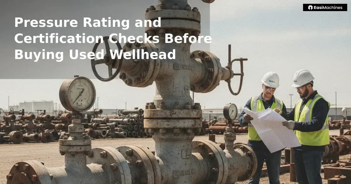 Used wellhead equipment without verified pressure ratings and certification history is a liability before it ever reaches ...