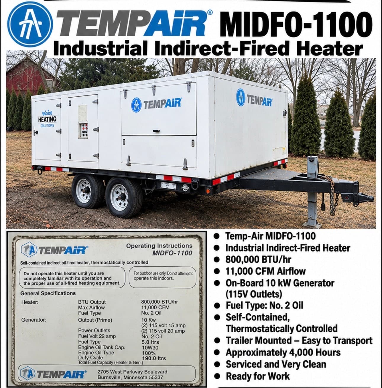 2016 Tempair Midfo 1100 Other — Used — photo 1