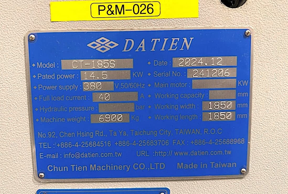 2024 DATIEN TAIWAN CT-185S Guillotines — Used — photo 1